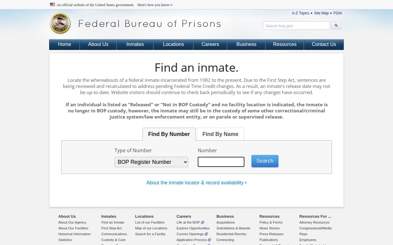 Federal prison locator separate from Bibb County arrest custody